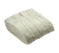 Empress Alaskan Large Faux Fur Throw Paoletti Ecru 140cm x 200cm