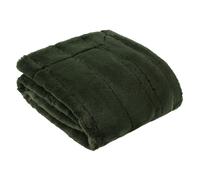 Empress Alaskan Large Faux Fur Throw Paoletti Green 140cm x 200cm