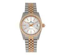 Empress Constance Automatic Bracelet Watch w/Date - Rose Gold/White