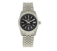 Empress Constance Automatic Bracelet Watch w/Date - Silver/Black
