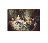 Empress Eugénie Surrounded by Her Ladies in Waiting Franz Xaver Winterhalter Poster Canvas Art Poster And Wall Art Picture Print Modern Family Decor Posters 16x24inch(40x60cm)