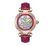 Empress Theodora Automatic Leather-Band Watch - Rose Gold/Pink