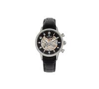 Empress Women's Beatrice Automatic Skeleton Dial Leather-Band Watch with Day & Date in Black Empress Black One Size