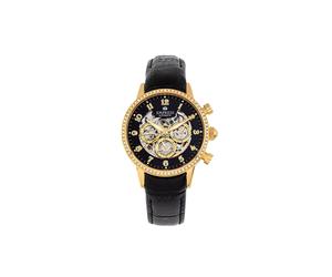 Empress Women's Beatrice Automatic Skeleton Dial Leather-Band Watch with Day & Date in Gold Empress Gold One Size