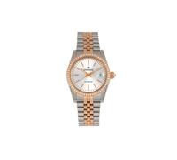 Empress Constance Automatic Bracelet Watch w/Date - Rose Gold/White