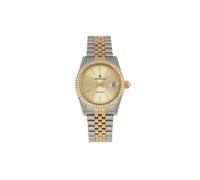 Empress Constance Automatic Bracelet Watch w/Date - Silver/Gold
