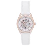 Empress Women's Magnolia Automatic MOP Skeleton Dial Leather-Band Watch in White Empress White One Size