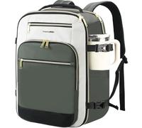 EMPSIGN 40L Travel Backpack for Women & Men, Airline Approved Carry On Backpack, TSA Personal Item Bag Waterproof, Overnight Weekender Essentials Backpacks for Business fits 17" Laptop, Army Green