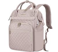 EMPSIGN Laptop Backpack Women 17 Inch, Large Laptop Rucksack Wide Open, College School Backpack with USB Charging Port, Water Repellent Travel Business Work Bag Computer Bookbag for Men, Dusty Pink