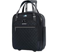 EMPSIGN Underseat Carry On Wheeled - 16" Carry on Bag with Wheels Multi-Functional Lightweight Rolling Bag Overnight Weekender Small Suitcase for Women Men Travel Business, Black