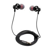 Empsun Wired Earbuds Headphones with Microphone Stereo Bass Earphones Noise Isolation in-Ear Headset Compatible with All Smartphones Tablets iPod IPad MP3 Player That with 3.5 mm Interface(Black)