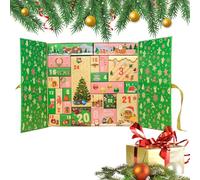 Empty , 24-Day 2025 Christmas Box Empty for Adults, Handmade Holiday for Desk, Windowsill, Table, Sweets, Children Party