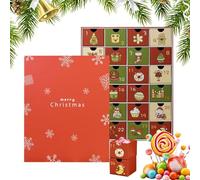 Empty Advent Calendar to Fill, Paper 35 x 28 x 9 cm, Calendar Empty Boxes, DIY 24-Day Christmas Gift Box, Advent Calenđar Fillers, Festive Decoration, Party Shops, Home, Holiday Ice