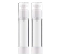 Empty Airless Vacuum Pump Bottle Refillable Plastic Travel Bottle 5ml,10ml,15ml (15ML - 2 PCS)
