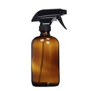 Empty Amber Glass Spray Bottle - Large Capacity 8oz 250ml Refillable Container Durable Black Trigger Mist Sprayer Great for Essential Oils Homemade Cleaning Products Aromatherapy