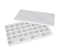 Empty Artist Paint Box, 24/36 Grid Hard Cover Square Pigment Box Color Box Gouache Watercolor Acrylic Art Paint Box Color Mixing Painting(36 Grids)