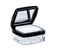 Empty Black Square 10ml Make-up Loose Powder Container Case with Mirror Sifter Lid and Powder Puff Glitter Powder Foundation Cosmetic Box Jar for Home and Travel