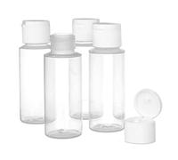 Empty Bottles with Flip Cap 100ML Travel Refillable Cosmetic Squeeze Container 4PCS Empty Plastic Bottles