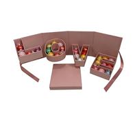 Empty Bouquet Box, Letter Candy Container - Floral Valentine's Day Boxes | For Birthday Proposal Confession, Graduation, Wedding, Party and for Lovers