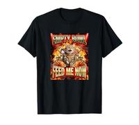 Empty Bowl Feed Me Now Design - Screaming Hungry Cat T-Shirt