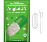 Empty Capsules, AngtaiJN 1000 Count Clear Vegetarian Capsules, Size 2 DIY Pill Capsules Filling Empty Caps with Micro Lab Spoon, Kosher, ISO9001, Gluten Free, Halal Certified, Non-GMO Certified