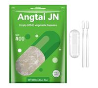 Empty Capsules, AngtaiJN 5000 Count Clear Vegetarian Capsules, Size 00 DIY Pill Capsules Filling Empty Caps with Micro Lab Spoon, Kosher, ISO9001, Gluten Free, Halal Certified, Non-GMO Certified