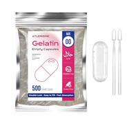 Empty Capsules Size 00 500 count,Clear Empty Gelatin Capsules Kosher,Halal and Non GMO Certified for DIY Supplements.Hypoallergenic Gel Capsules Empty with 2 Spoons,Adapted to the Capsule Filler