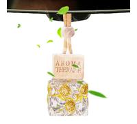 Empty Car Diffuser Bottles,Car Air Freshener Diffuser Bottles - Single Bottle of Gold Glitter Pendant for Car | Unique Straw Car Air Freshener