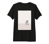 Empty Chair Facing The Wall - Minimal Surreal Illustration Premium T-Shirt