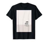 Empty Chair Facing The Wall - Minimal Surreal Illustration T-Shirt