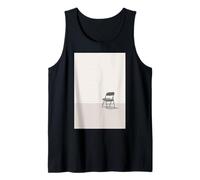 Empty Chair Facing The Wall - Minimal Surreal Illustration Tank Top