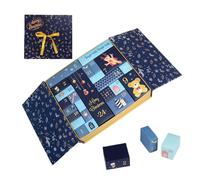 Empty Christmas Advent Number Candy Boxes 33.5x30.5x8cm 24 Days Countdown Christmas Calendar Packaging Empty Boxes Empty24 Grids Calendars Box Foldable Reusable for Chocolate Fireplace Table