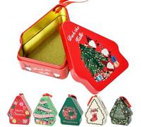 Empty Christmas Biscuits Tins, Christmas Cookie Jar, 6 Pieces Small Snack Tin Boxes With Lids, Tins & Jars, Christmas Tin Box For Candy Chocolate Cookies Candies Sweets Tea