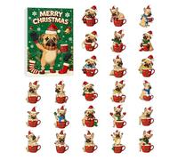Empty Christmas Calendar 2025 - Countdown Calendar, 24 Days Creative Dog Themed Toy | Christmas Counts Calendars For Adults Men Women Family Kids Teens Tents Boys Girls Holiday Sa