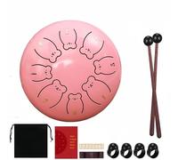 Empty Color Drum: 6 Inch 8 Notes Chakra Rain Drum, Rust-Proof & Pure Tune(C)