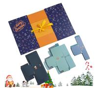 Empty Countdown Boxes | 24-Day Count Down to Christmas Empty Boxes - Folding Containers Different Shapes Seasonal for Jewelry Chocolate Nougat Candy Small Toys Fondant