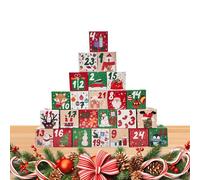 Empty Countdown Calendar - 24 Days Advent Calendar Sweets, Christmas Organiser for Children, Girls, Festive Storage Box for Party Games, Holiday Parties, Family Events
