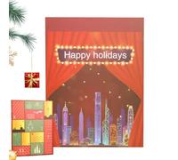Empty Countdown Calendar,Advent Christmas Home Decor - 12 Grids Wrapping Case with Number,for Birthday Holiday Wedding Event Living Room Bedroom Desk Window Fireplace Adults