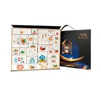 Empty Countdown Calendar Box - Festival Candy Container, DIY Craft Organizer, Decorative Storage Box | Middle East Festival Party Favor For Home Office Apartment Small Business Family Gatherings Art