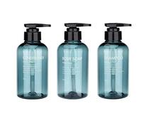 Empty Dispenser Bottle Lotion Empty Bottle Shampoo Refillable Dispenser Shower Gel Container Blue 300Ml 3pcs, Liquid