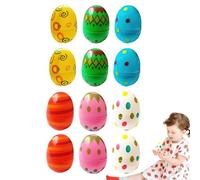 Empty Easter Eggs - 12Pcs Fillable Egg Shell Set, Bright Color Assortment Kit | Educational Toy for Kids School Events Community Activities Basket Filling Decoration Use
