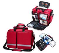 Empty Emergency Supplies Bag, Multi-Pocket First Aid Kit Organizer for Hiking, Camping, Travel, and Outdoor Adventures