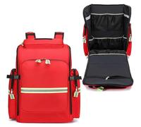 Empty First Aid Backpack, Professional Empty First Responder Bag, Medical Bag with Reflective, Large Capacity Emergency Go Bag for EMT, EMS, Police, Firefighters, Safety Officers A,S