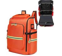 Empty First Aid Backpack, Professional Empty First Responder Bag, Medical Bag with Reflective, Large Capacity Emergency Go Bag for EMT, EMS, Police, Firefighters, Safety Officers B,L