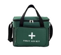 Empty First Aid Bag,Green Medical Bag,Emergency Pouch with Shoulder Strap,C | Durable Oxford Cloth,Belt Loop and Carry Handle,Wide Zipper Opening,Compact Storage,Multipurpose Organizer for Travel, Hiking