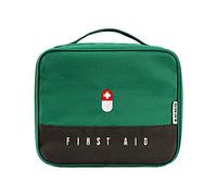 Empty First Aid Bag, Medication Storage Bag Portable Travel Medical Supplies Cosmetic Organizer Emergency Pill Medicine Tote Bag Outdoor Sport Home Office Camping First Responder Survival Pouch Green