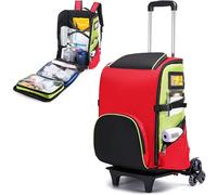 Empty First Responder Backpack, Large Capacity Trauma Bag with Foldable Shoulder Strap, Organized Storage for Firefighters, Police, and Emergency Medics
