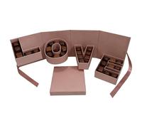 Empty Flower Box - Love Letter, Chocolate Container, Candy Packaging Box for Birthday, Marriage Proposal, Confession, Wedding, Party, Girlfriends, Friends