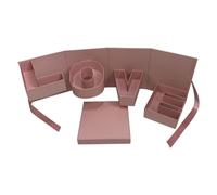 Empty Flower Box - LOVE Letter DIY Chocolate Container - Candy Packaging Box,for Birthday Proposal Confession Graduation Wedding Party Spouses Boyfriends Girlfriends Wives Husbands