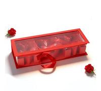 Empty Flower Gift Box for Mom - Mother's Day Letter Shaped Box for Flowers, Fillable Chocolate & Candy Packaging Box for Birthday, Anniversary (Red)
